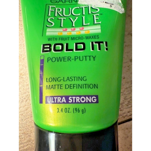 Garnier Fructis Style BOLD IT! Power-Putty Long Last STYLE ULTRA STRONG 3.4oz - Picture 2 of 5